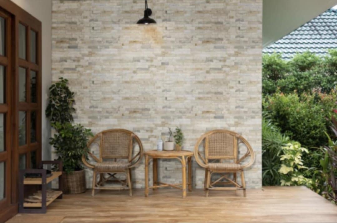 Arctic Golden Stacked Stone - Luxury Vinyl Flooring For Less