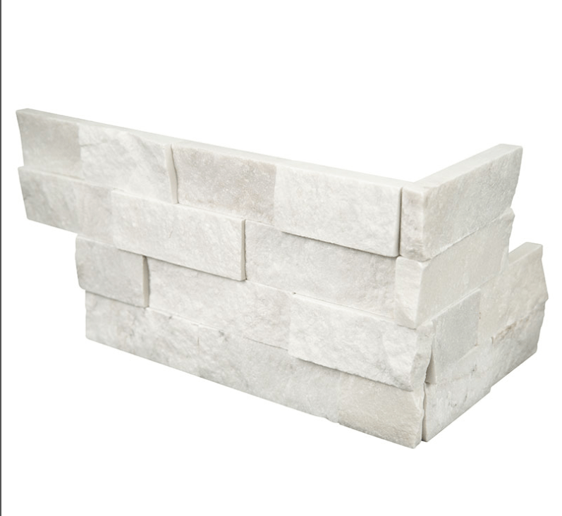 Cosmic White Stacked Stone Corners Full Case - Luxury Vinyl Flooring For Less