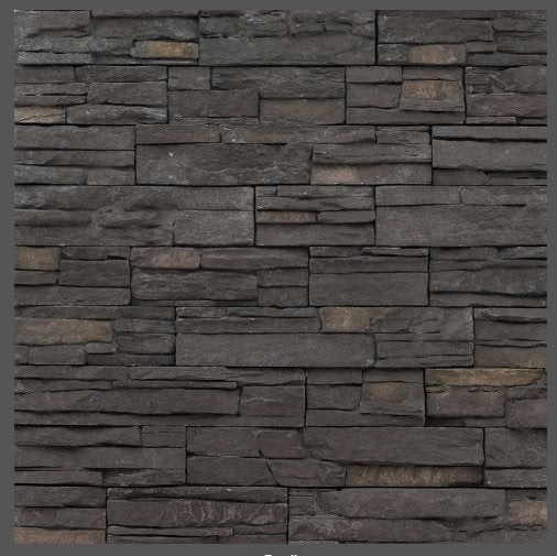 Deanli Anthracite Stacked Stone - Luxury Vinyl Flooring For Less