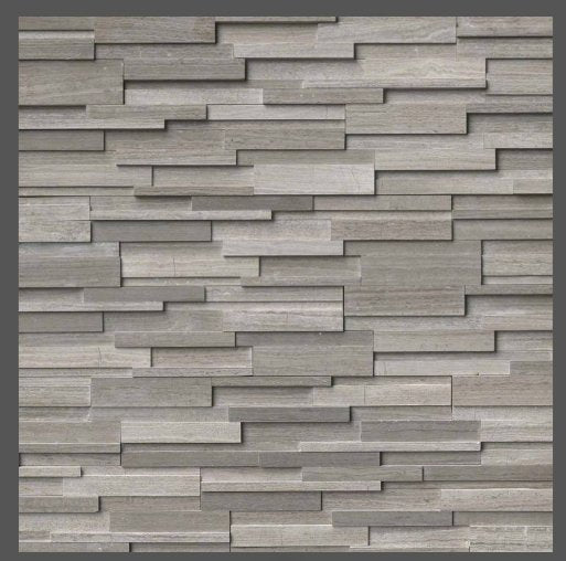 Gray Oak 3D Stacked Stone - Luxury Vinyl Flooring For Less