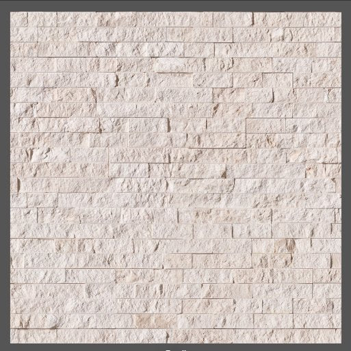 Mayra White Stacked Stone - Luxury Vinyl Flooring For Less