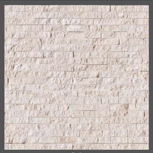 Mayra White Stacked Stone - Luxury Vinyl Flooring For Less