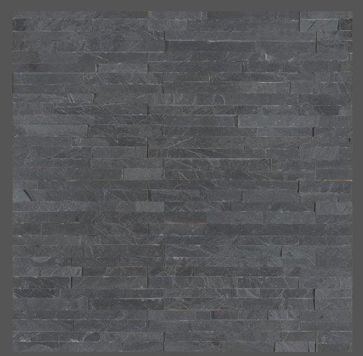 Premium Black Mini Stacked Stone - Luxury Vinyl Flooring For Less