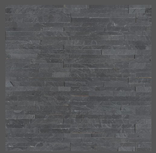 Premium Black Mini Stacked Stone - Luxury Vinyl Flooring For Less