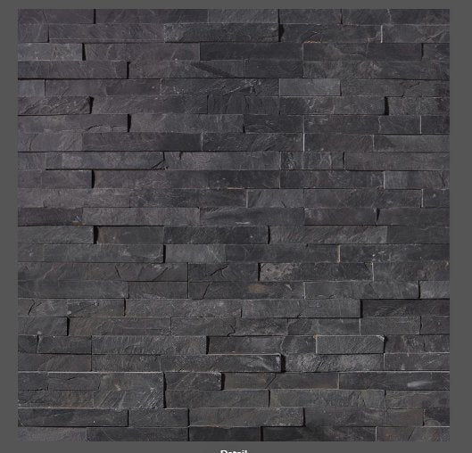 Premium Black Stacked Stone - Luxury Vinyl Flooring For Less