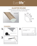 QUARTER ROUND 0.64"x0.75”x94" - Luxury Vinyl Flooring For Less