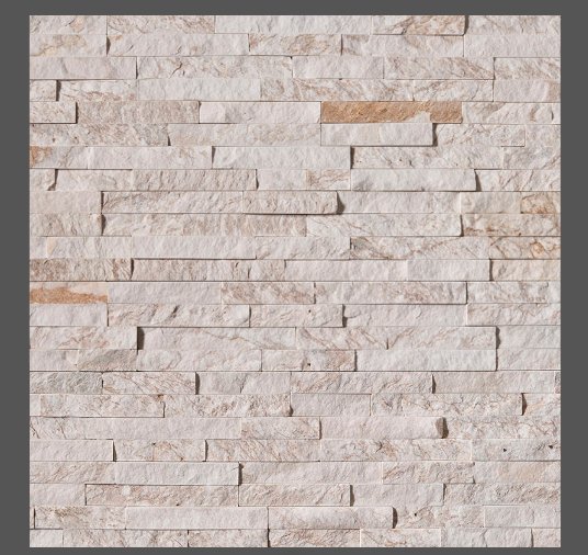 Royal White Splitface Stacked Stone - Luxury Vinyl Flooring For Less